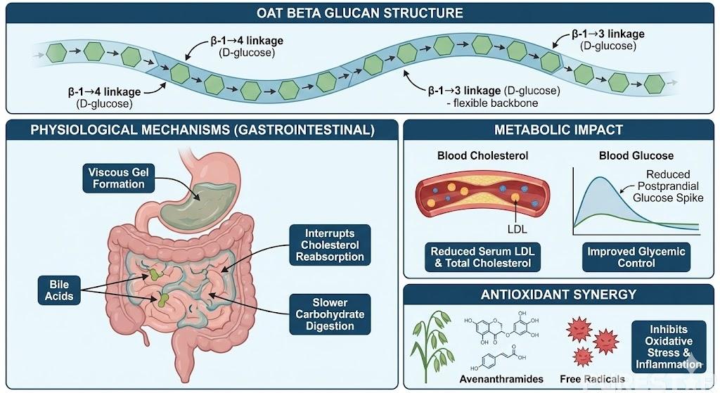 What Are the Structural and Physiological Mechanisms Behind Oat Beta Glucan?