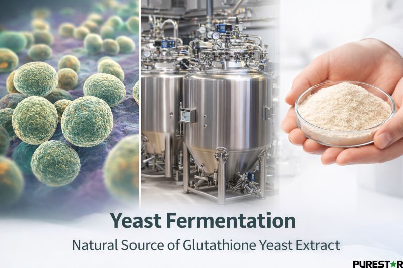 natural yeast fermentation source for glutathione yeast extract production